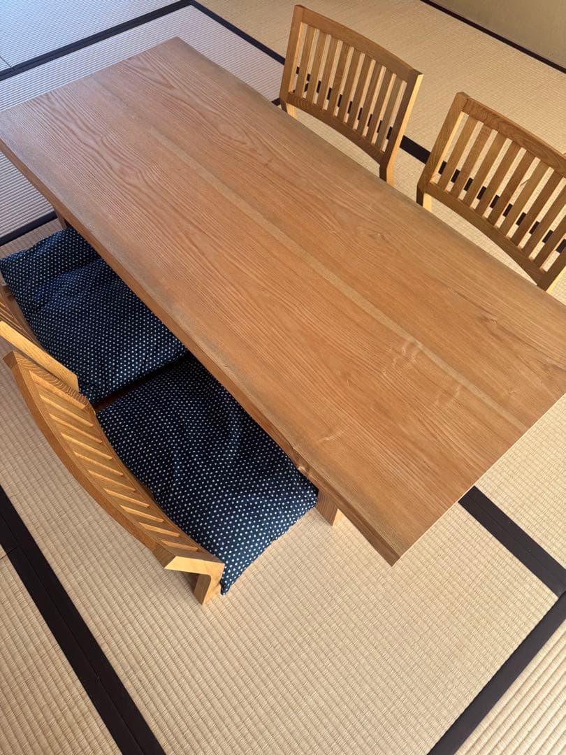 20万無垢材 モダン和室タモ材　フルオーダー　座卓※2月末奈良引き取り希望