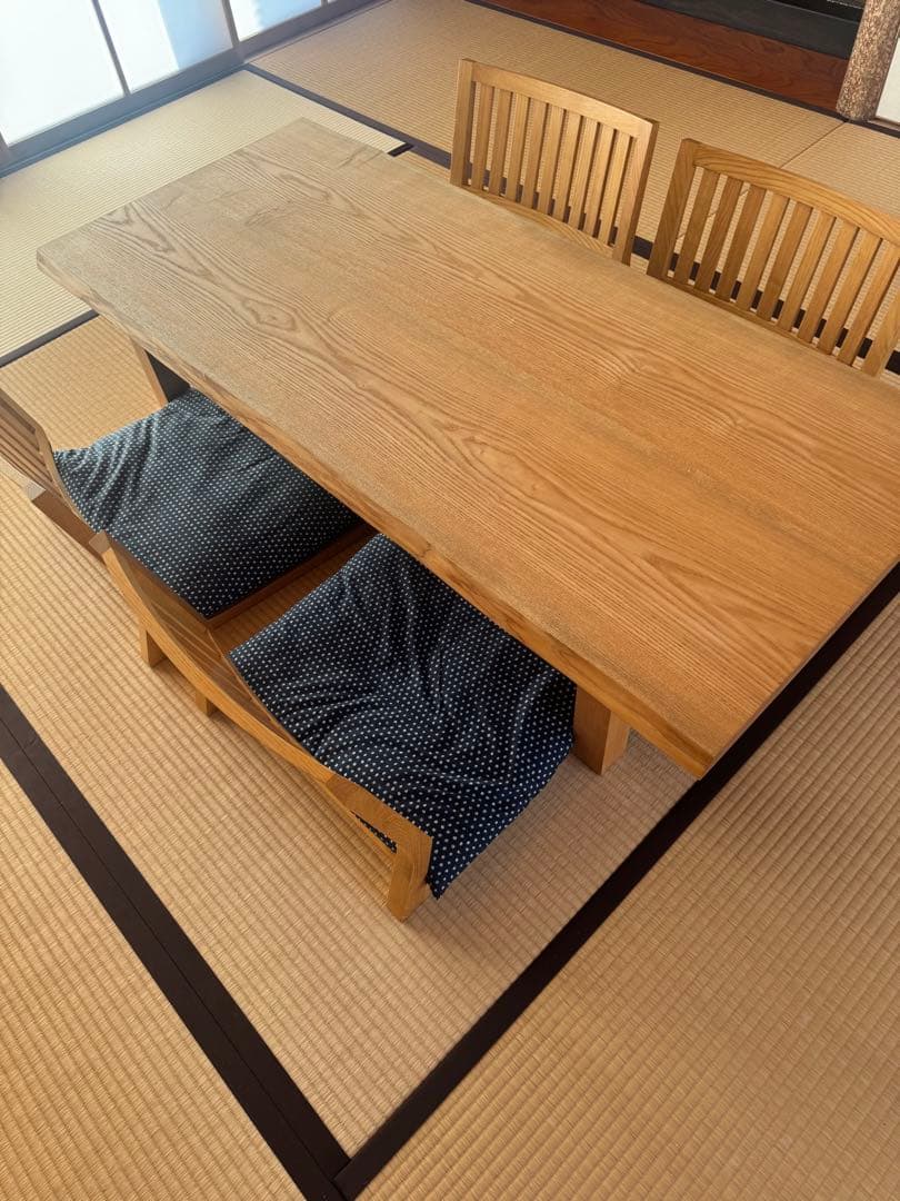 20万無垢材 モダン和室タモ材　フルオーダー　座卓※2月末奈良引き取り希望