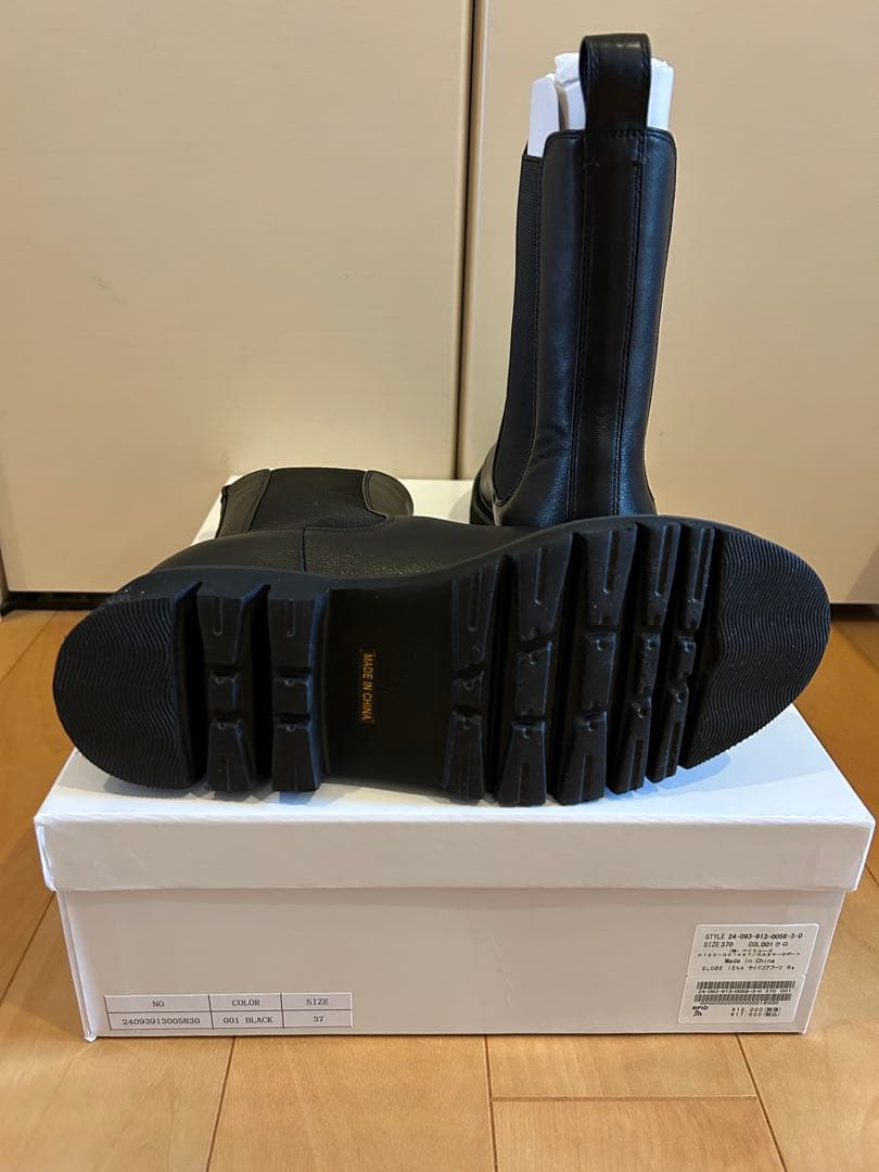 A　　新品未使用スローブイエナブラック サイドゴアブーツ 厚底37サイズ