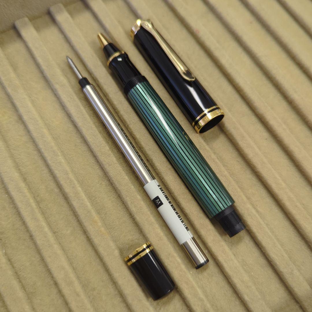 ペリカン「スーベレーン R600 グリーンストライプ」ローラーボール