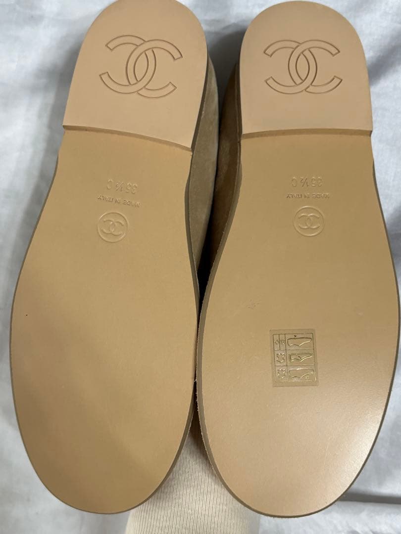 シャネル CHANEL 新品 メリージェーン ベージュ 35.5 25B