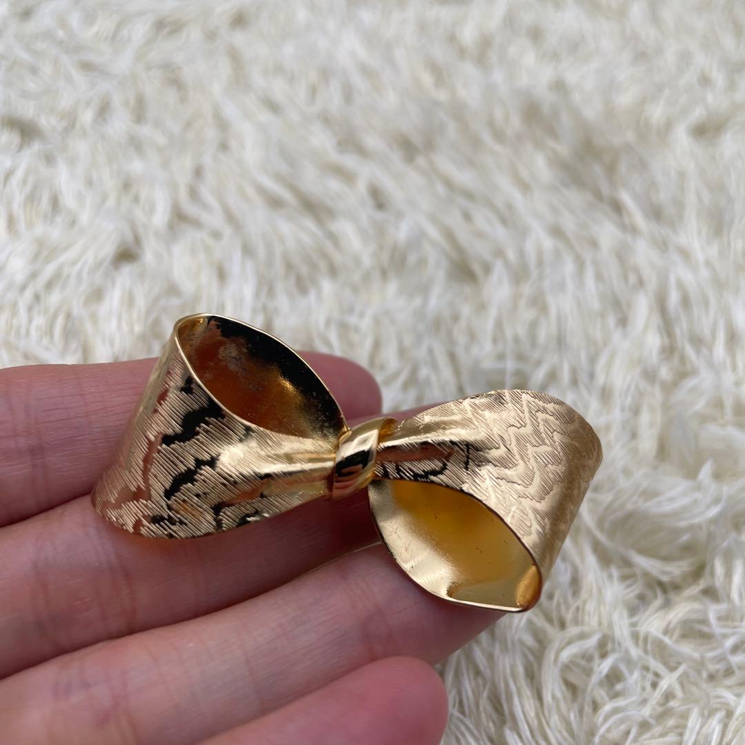 ディオール　ヴィンデージ　リボン　ブローチ