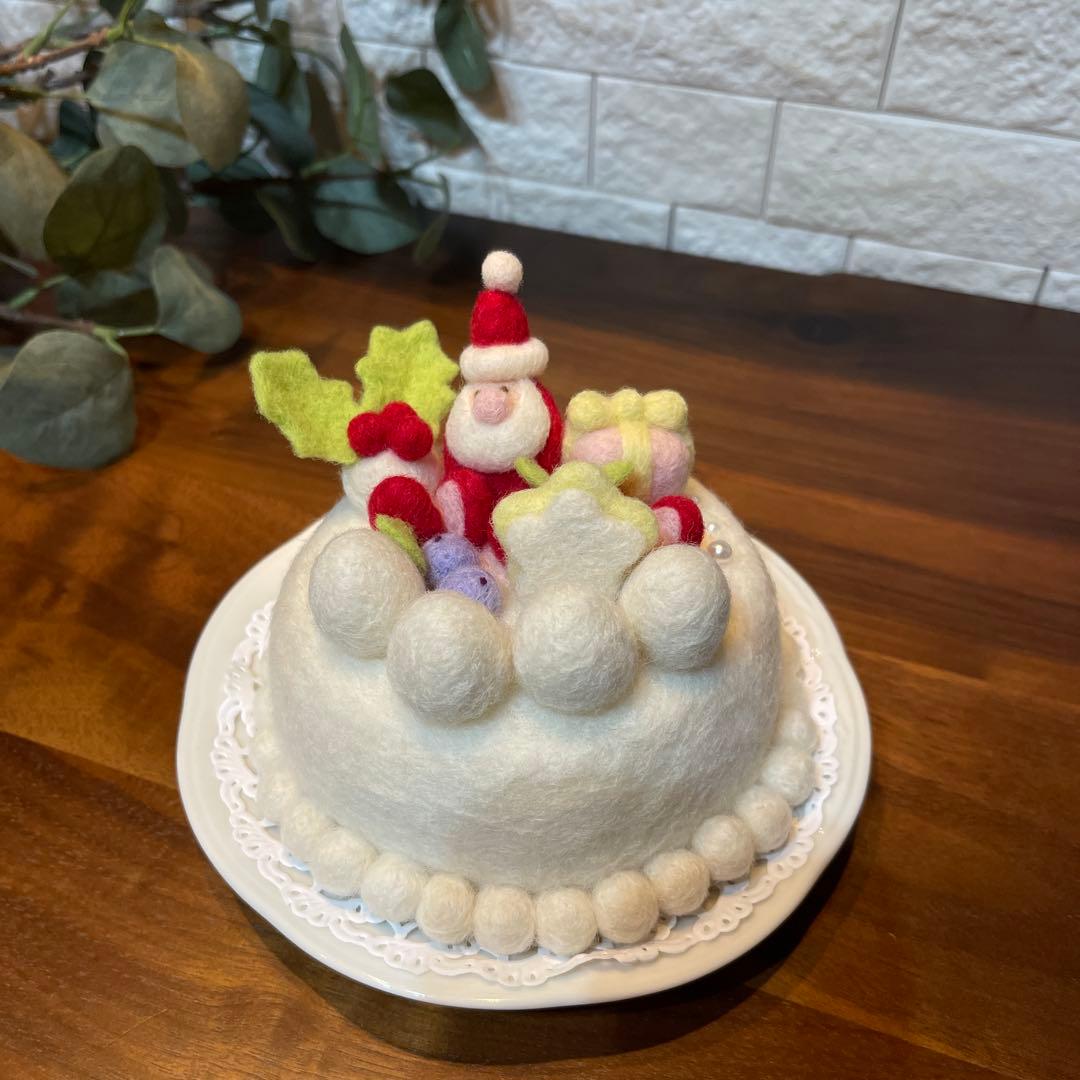 にこ様　オーダー品　羊毛フェルトのクリスマスケーキ8点　ブッシュドノエル3点