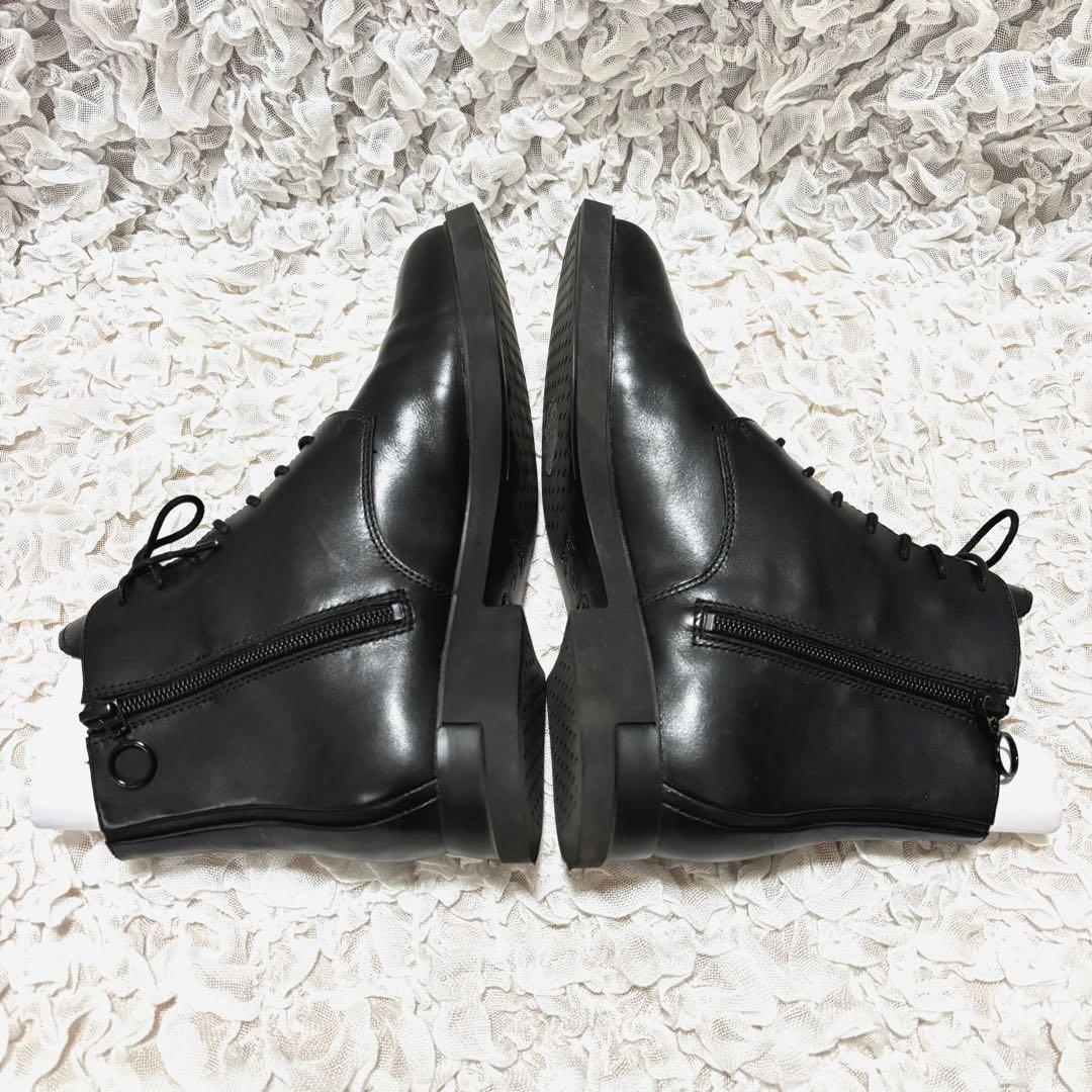 美品 箱付き カンペール ゴアテックス ブーツ サイドジップ レザー 黒 38