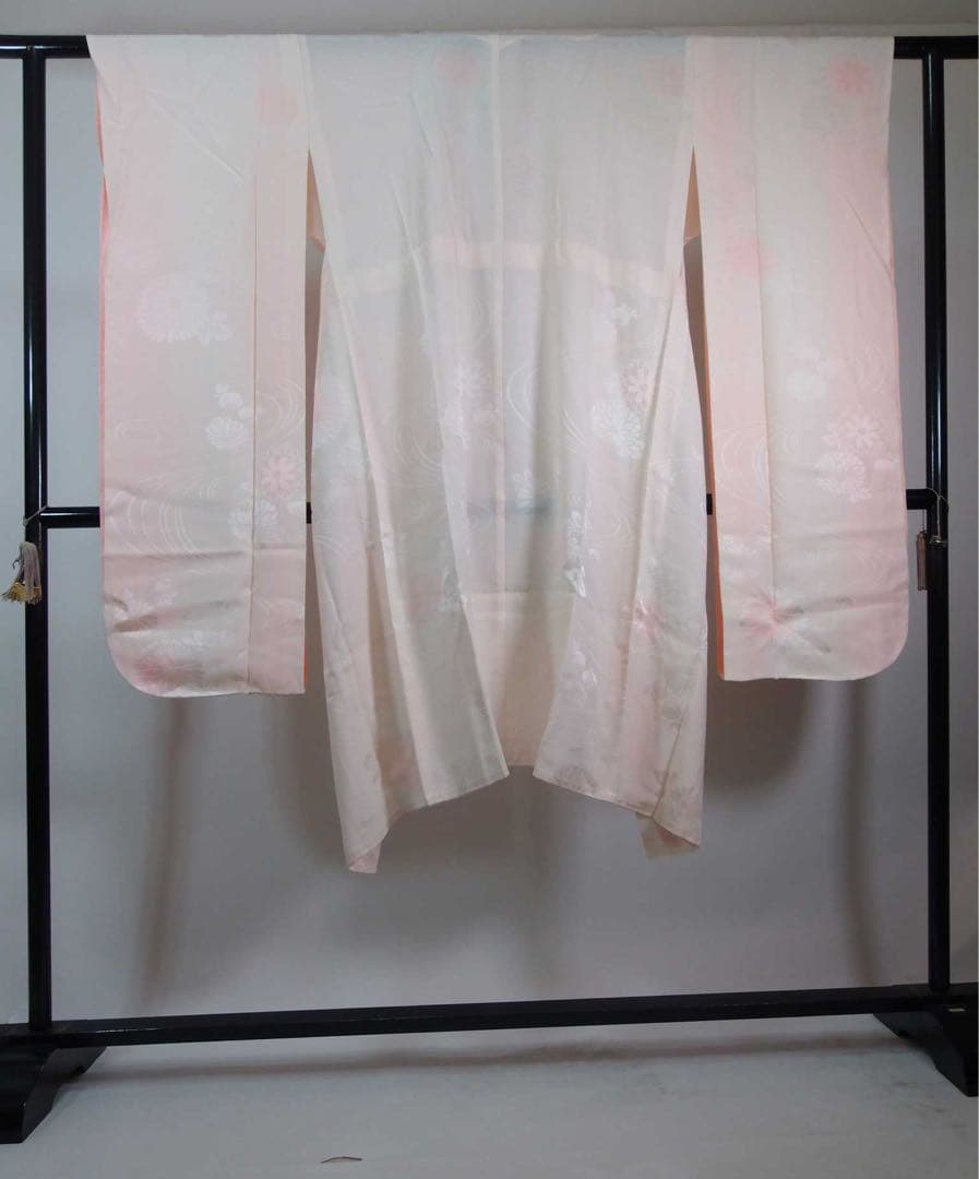 豪華3点セット友禅振袖／茶屋辻文様＊金駒刺繍＊古典風景文様／袋帯・長襦袢付き