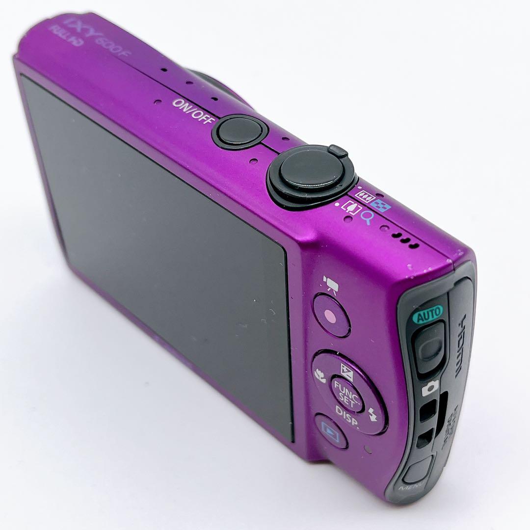 【美品】Canon IXY 600F パープル 専用ケース オールド コンデジ