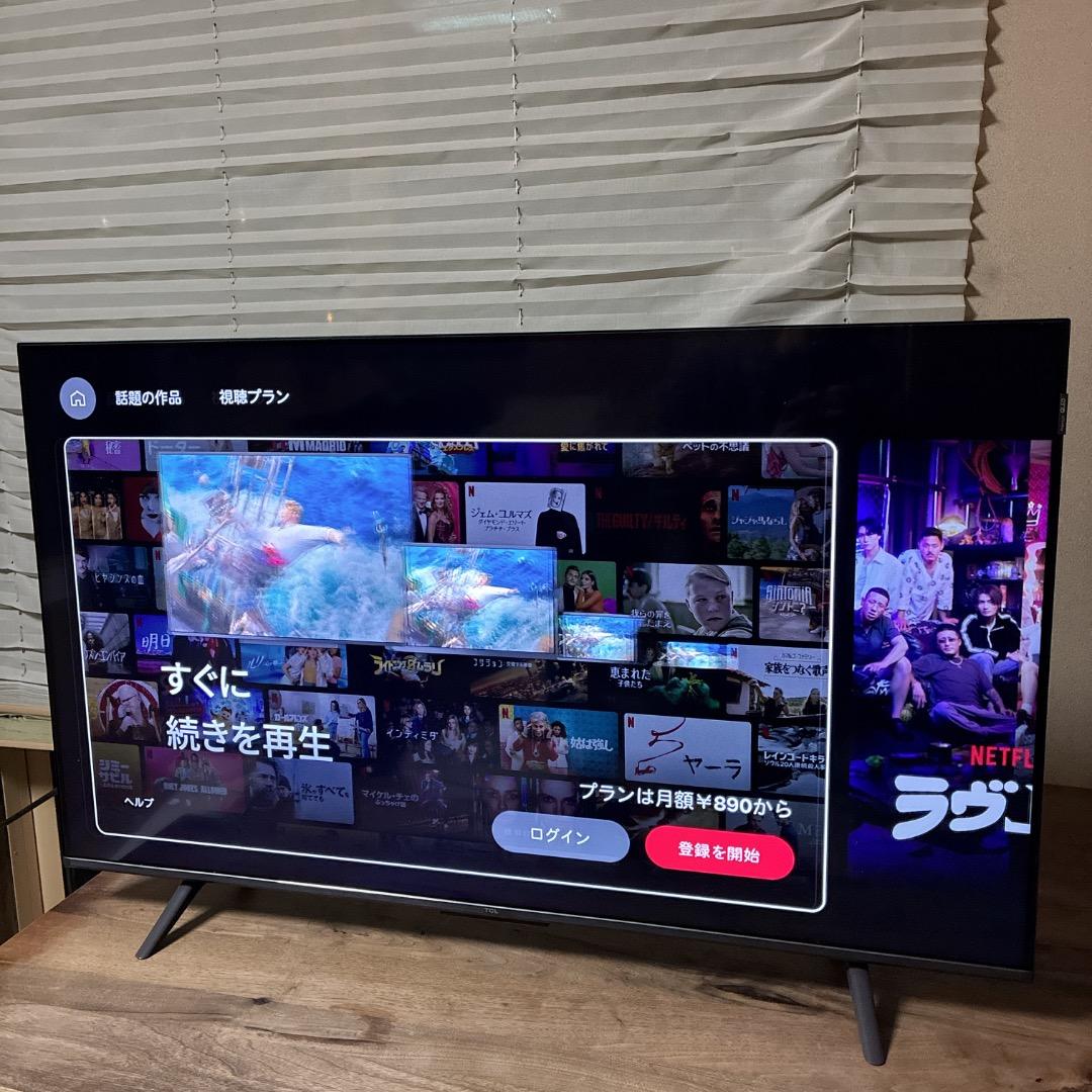 【お値下げOK】美品 TCL 量子ドット4K液晶テレビ 43C655