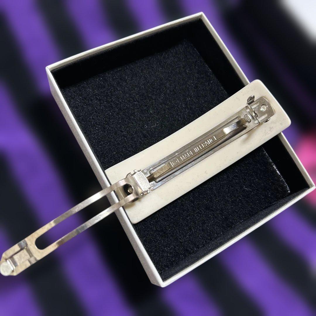 シャネル ロゴ バレッタ 髪留め ヘアアクセ 99P A12072 白黒