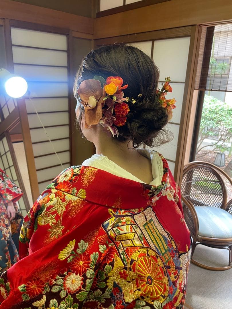 値下げ中!花束 プリザーブドフラワー 髪飾り付き ブーケ 前撮り ヘアードレス