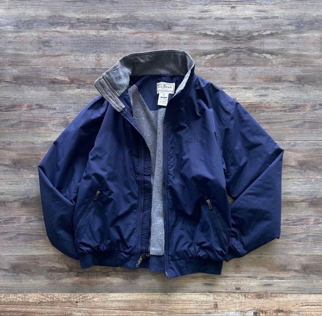 エルエルビーン/ウォームアップジャケット/ナイロン/アウター/ブルゾン/ネイビー