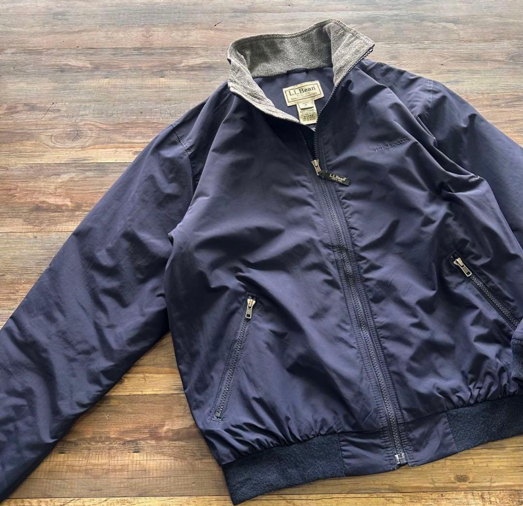 エルエルビーン/ウォームアップジャケット/ナイロン/アウター/ブルゾン/ネイビー