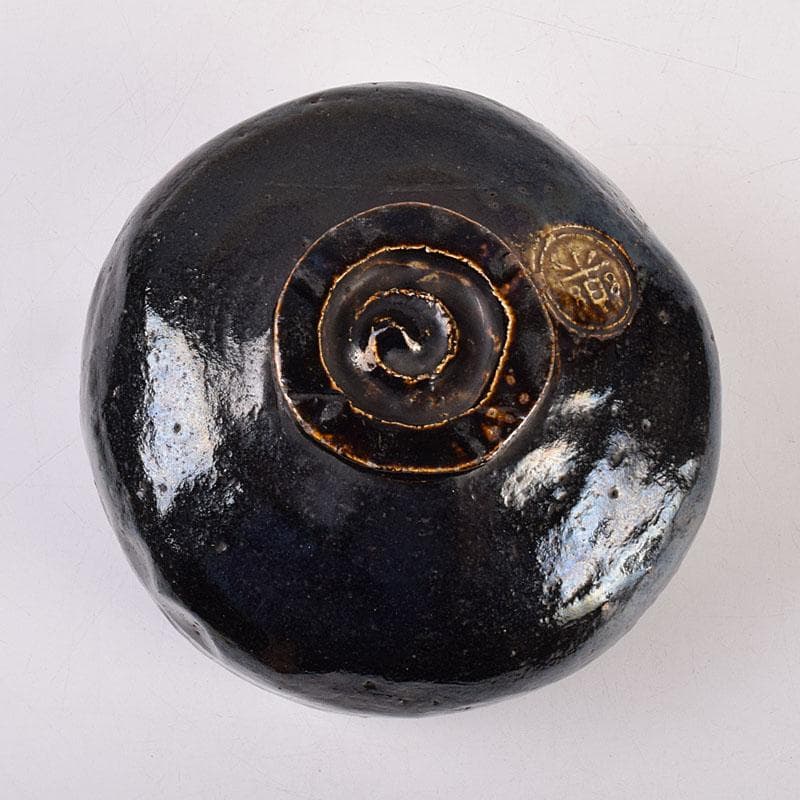 茶道具　楽吉左衛門　弘入作　黒楽茶碗　時代箱　D　R8992