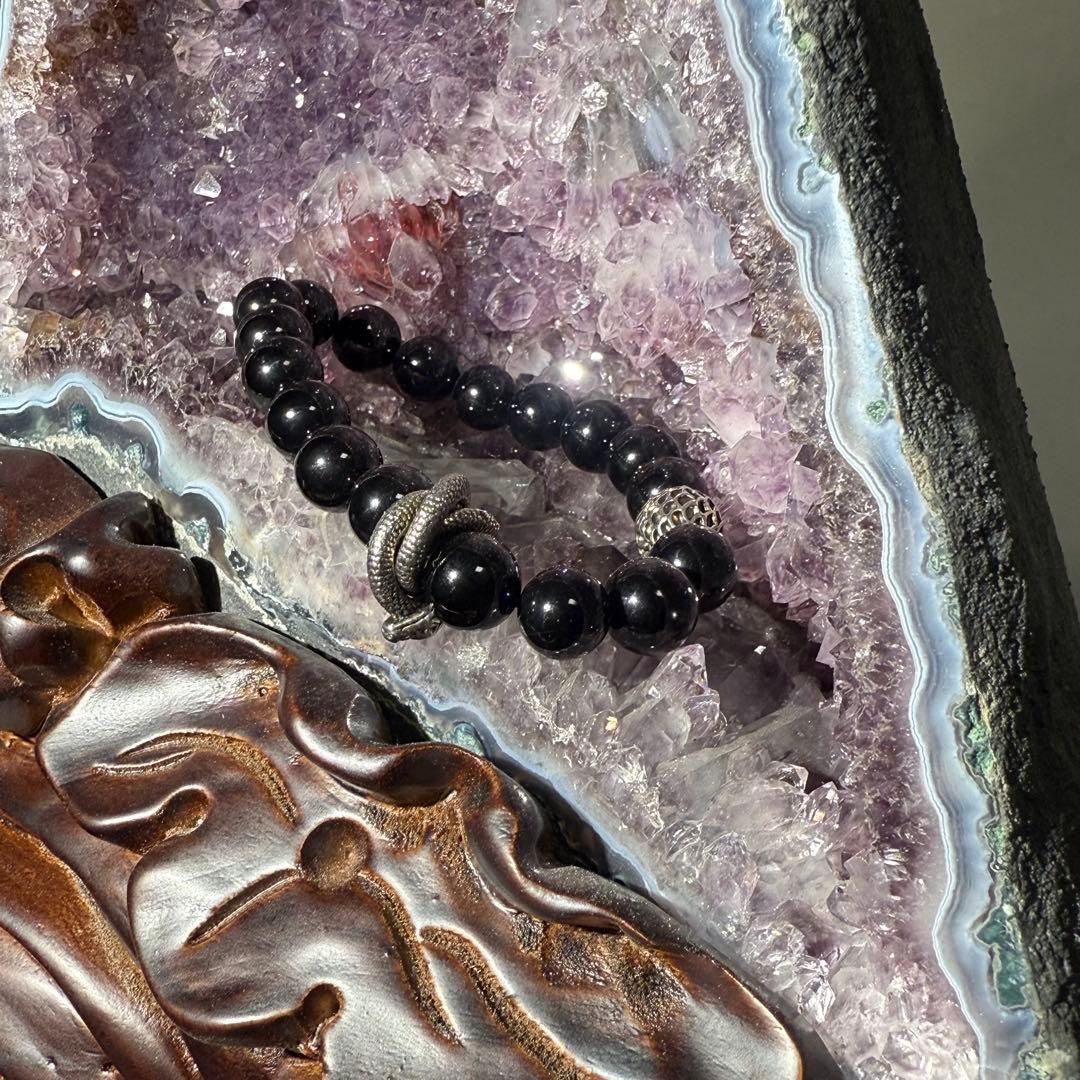 ブラジル産❣️天然石水晶共生アメジストのドーム　置物　台座付きNO.011811