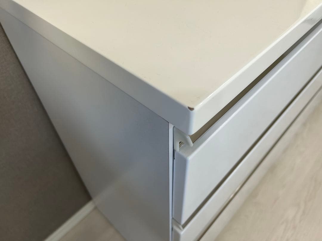 【食器棚】ロータイプ 120cm ホワイト