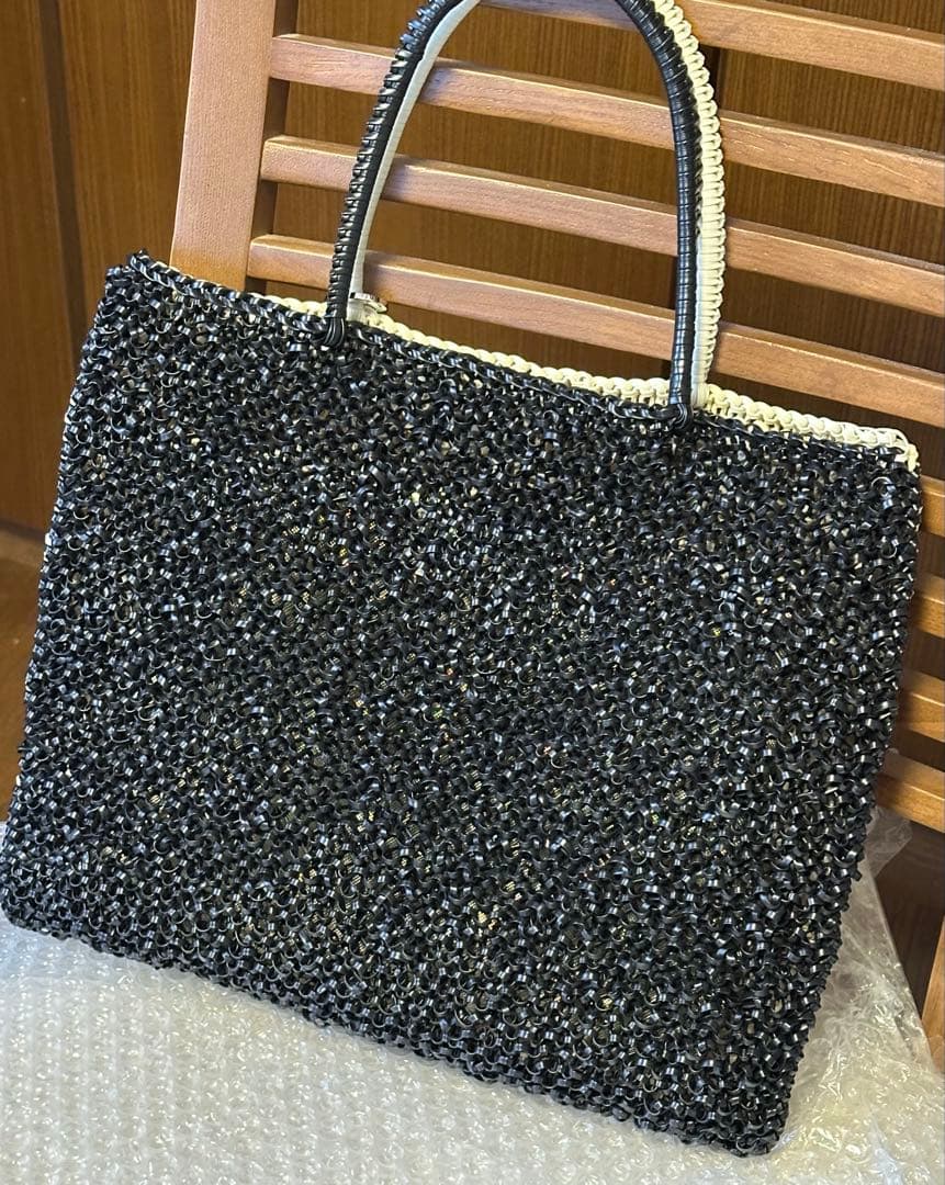 【美品】アンテプリマ ハンドバッグ ホワイト&ブラック