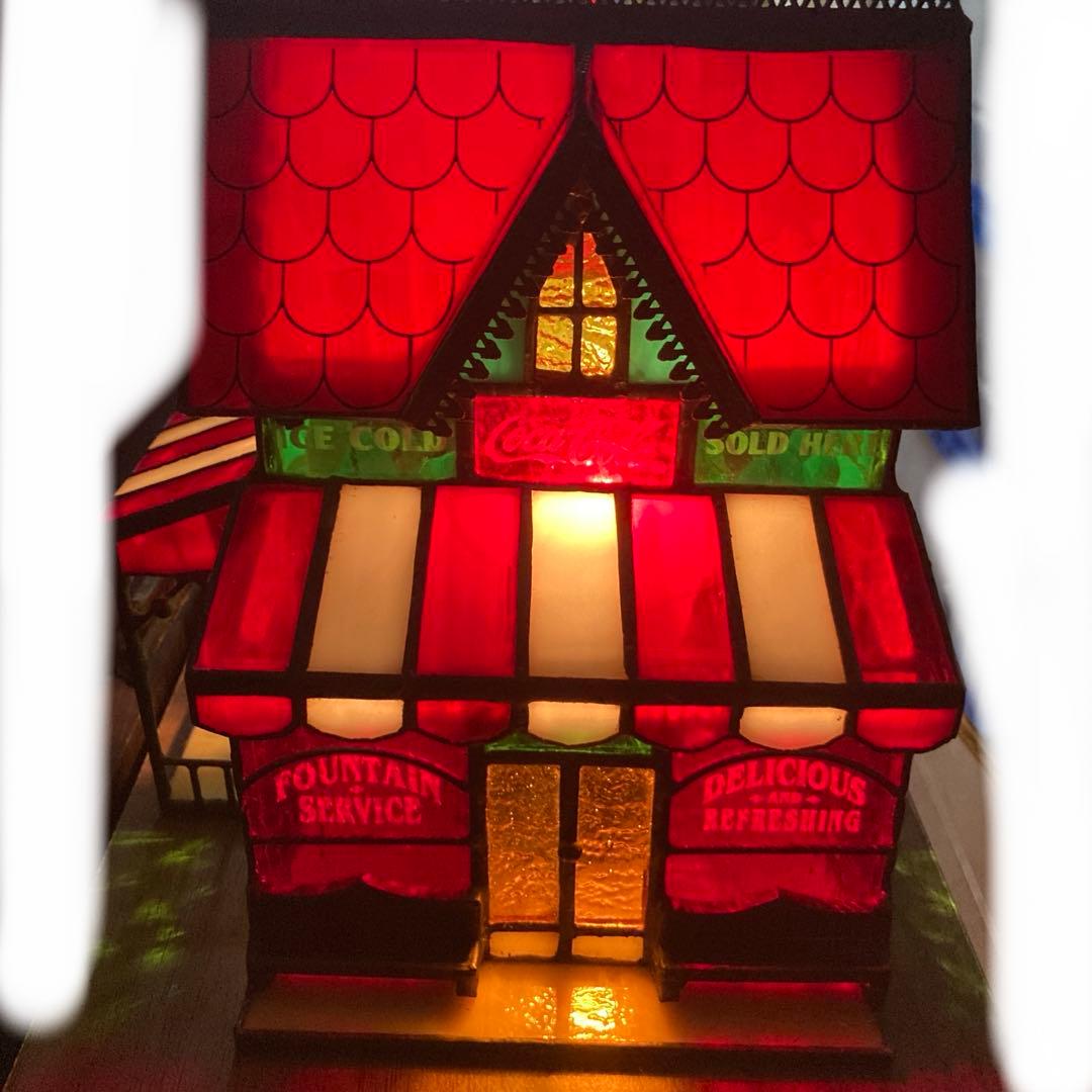 コカコーラ ステンドグラス ランプ アメリカン雑貨　ビンテージ雑貨　ガラス雑貨