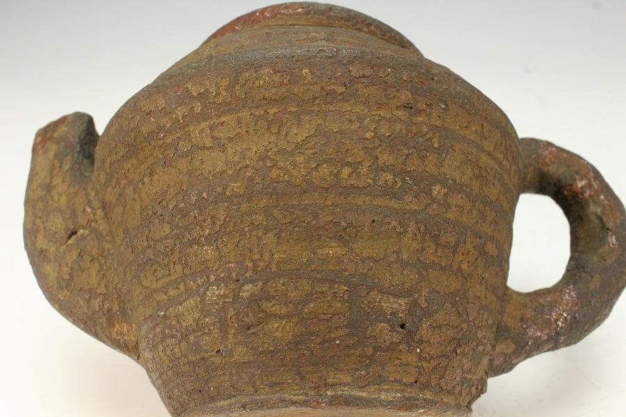 茶道具 南蛮 水指 時代 二重箱 旧家蔵出 送料無料(K-XA847)