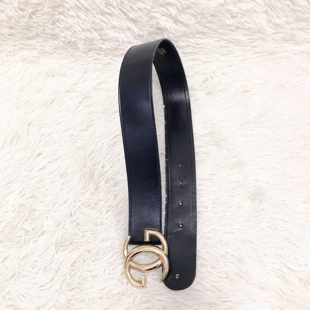 【美品✨】グッチ　オールドグッチ　Gバックル　ゴールド　ウエストベルト