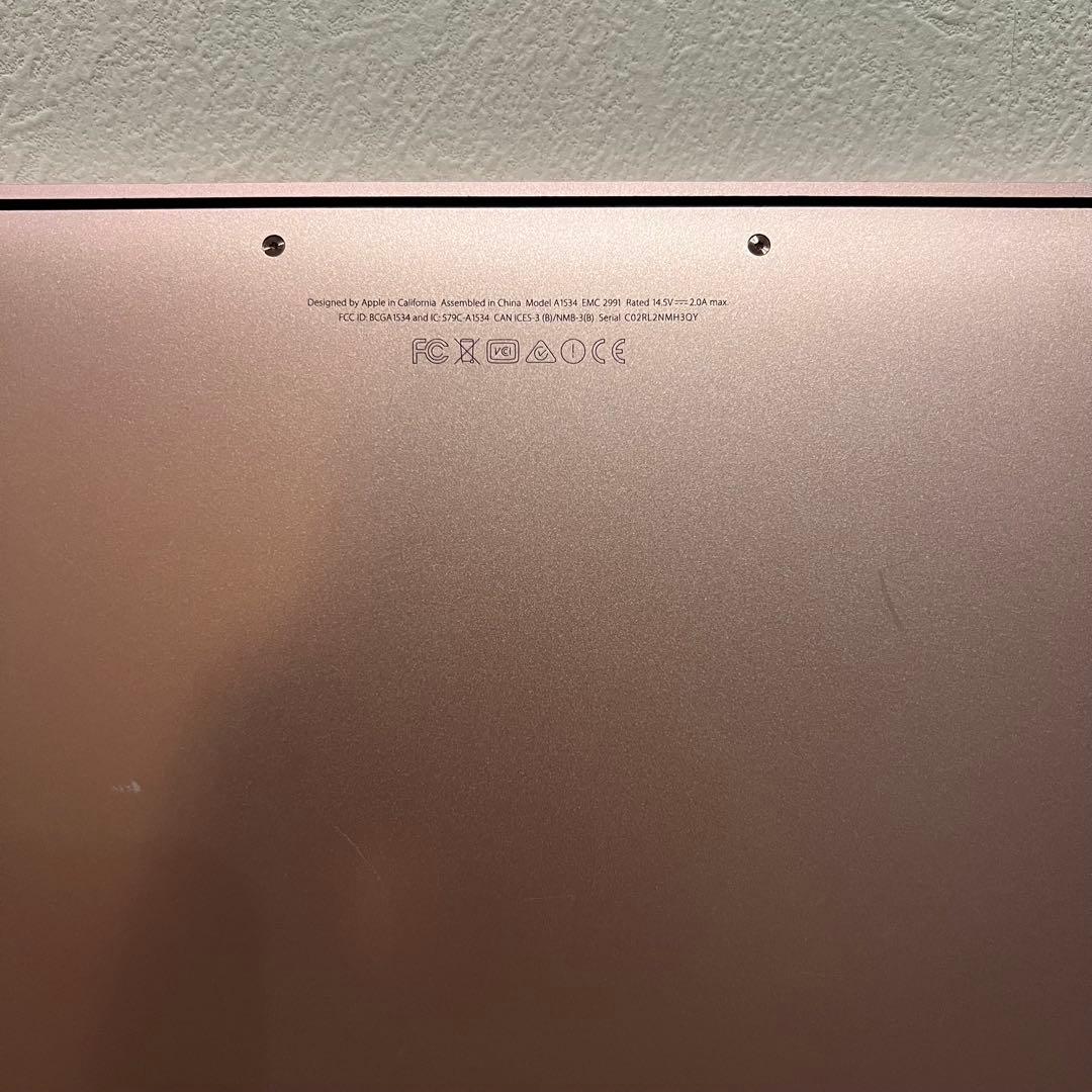 MacBook 2016モデル 512GB ローズゴールド/付属品4点あり