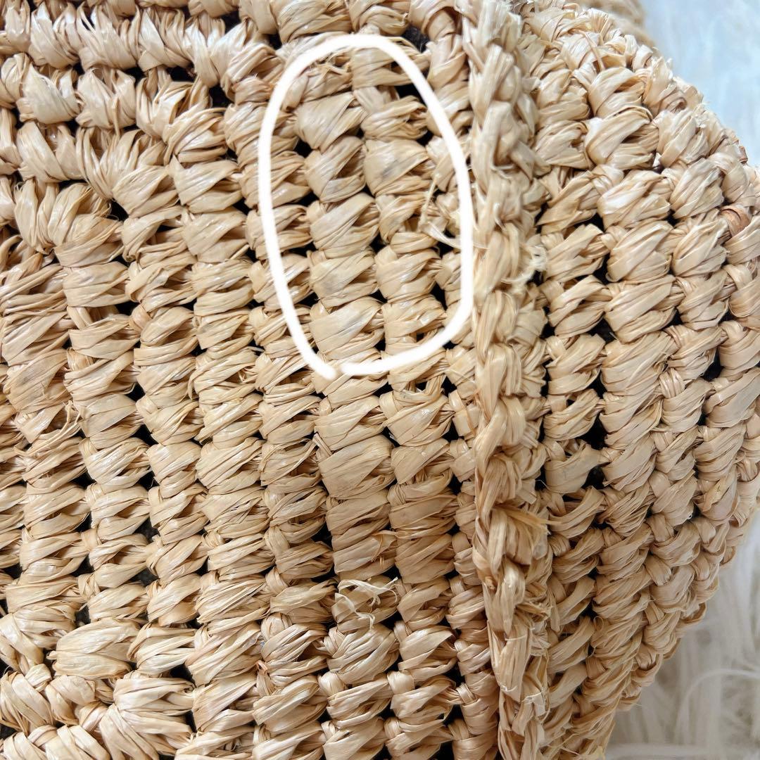 ラドロー　カゴバック　ストロー　ラフィア　グレープハンドル