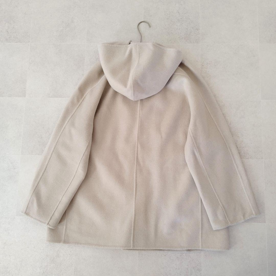 美品✨ボールジィ プレミアムウール リバーフーデットコート　薄ベージュ M相当