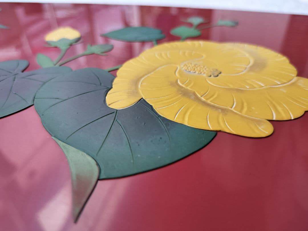 琉球漆器　 紅房　琉球漆工　沖縄　べんぼう 漆器　漆絵 プレート　工芸品