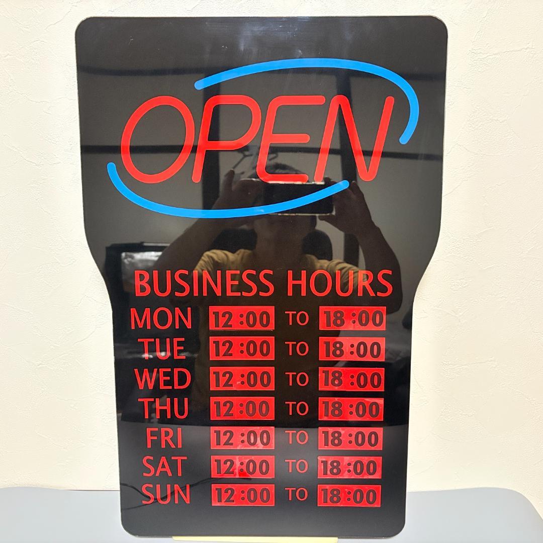 OPEN-CLOSED 看板 オープン クローズ サインプレート 高輝度 LED