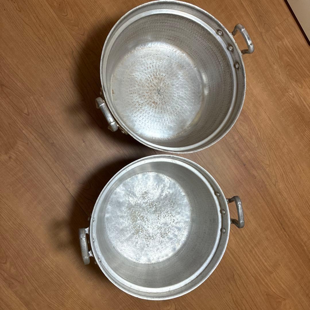 業務用アルミ製両手鍋・大鍋 39cm 42cm 2個
