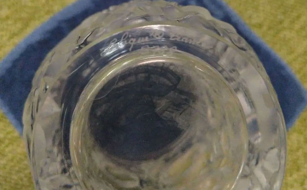 Lalique バガテル　葉と鳥の彫刻 花瓶