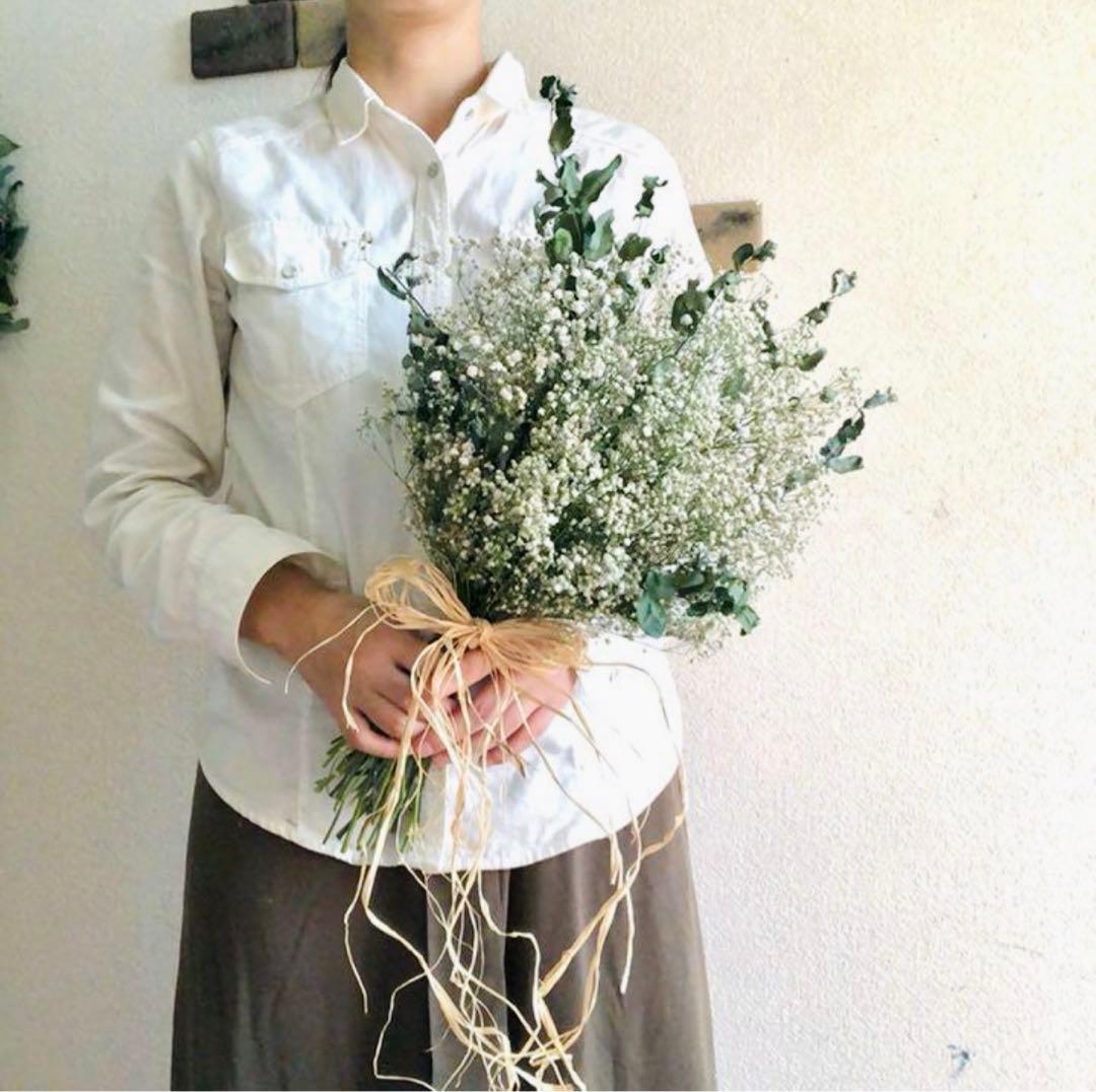 かすみ草　ブーケ　ブートニア　ウェディングブーケ　前撮り