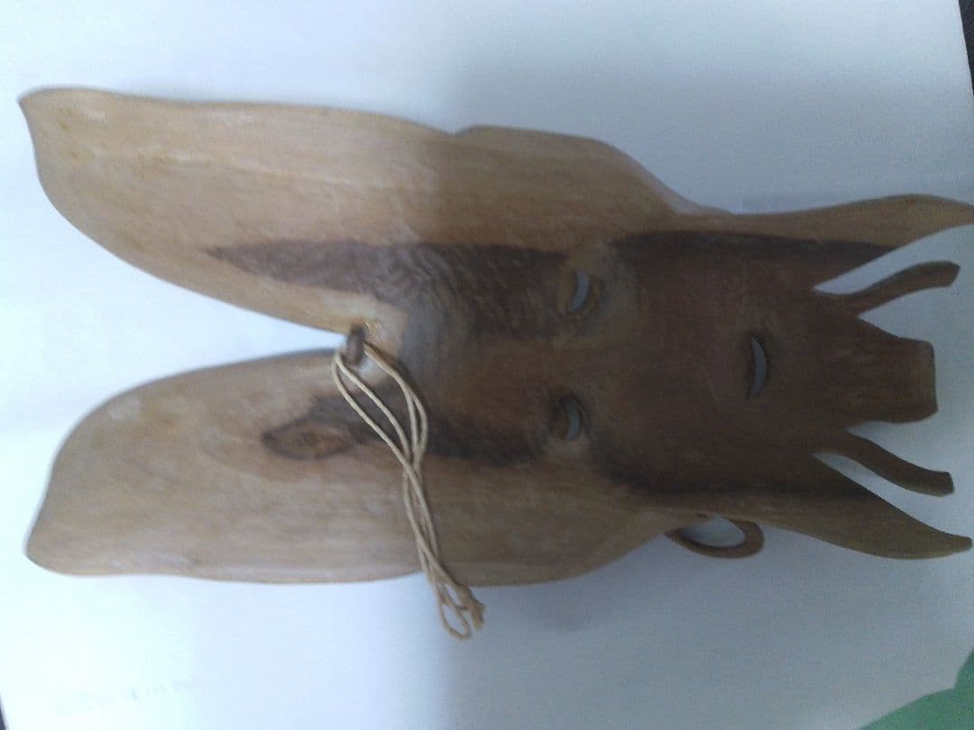 木製 神楽面 ナチュラルウッド