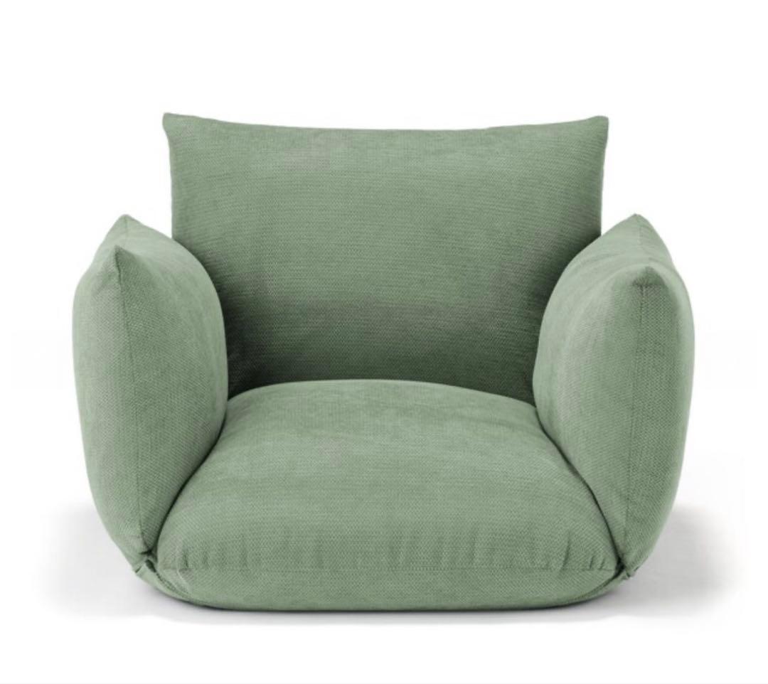 リクライニング フロアソファ 1人掛け グリーン