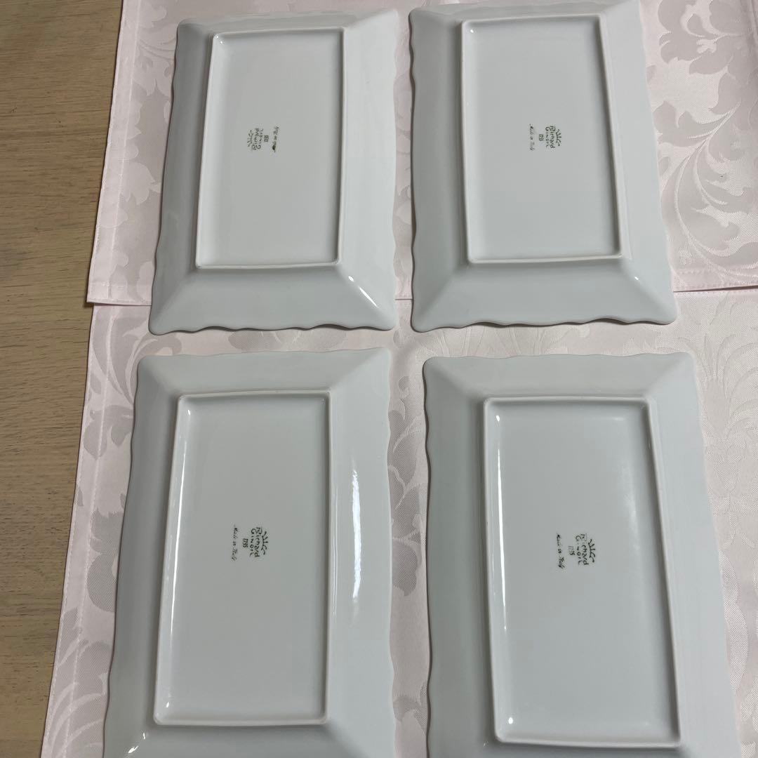 リチャードジノリベッキオホワイト長方形皿 4枚セット