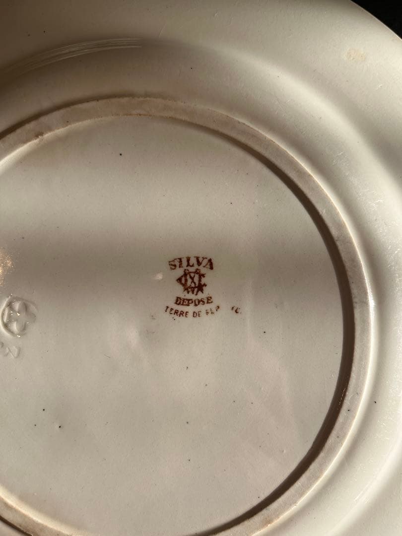 SILVA 鳥と花の皿 3枚セット　（アンティーク）