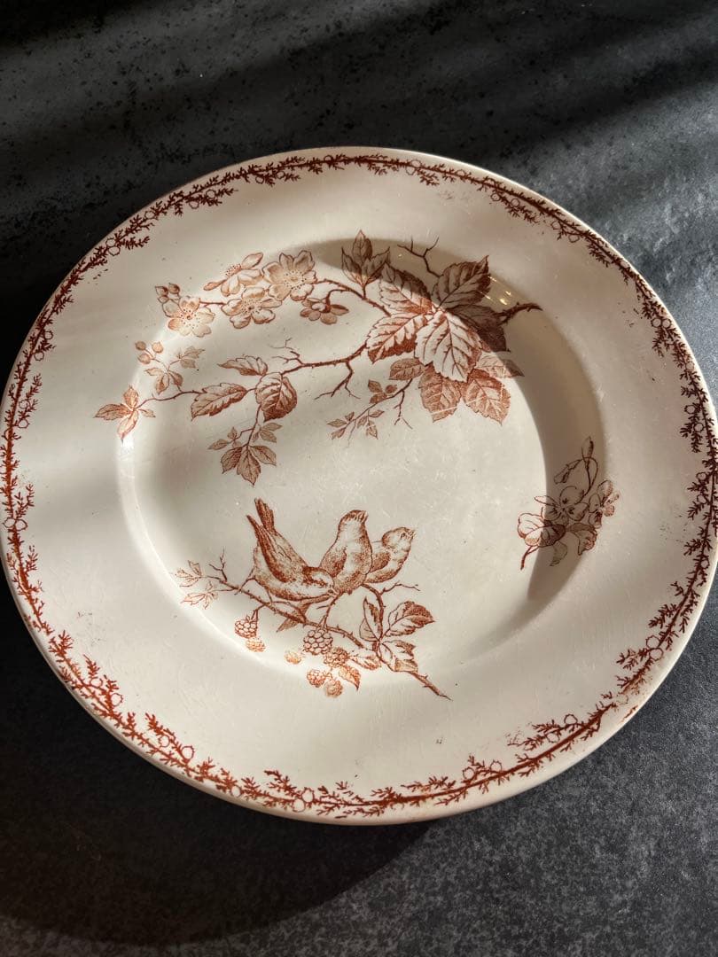 SILVA 鳥と花の皿 3枚セット　（アンティーク）