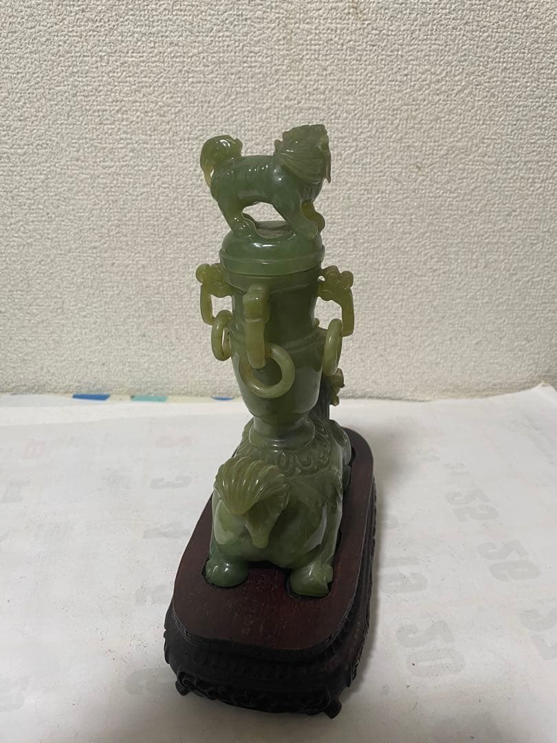 中国美術　玉石彫刻　香炉　置物