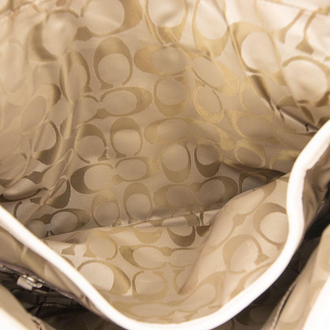 A105【美品】COACH／コーチ　ソーホー　ワンショルダーバッグ　レザー　白