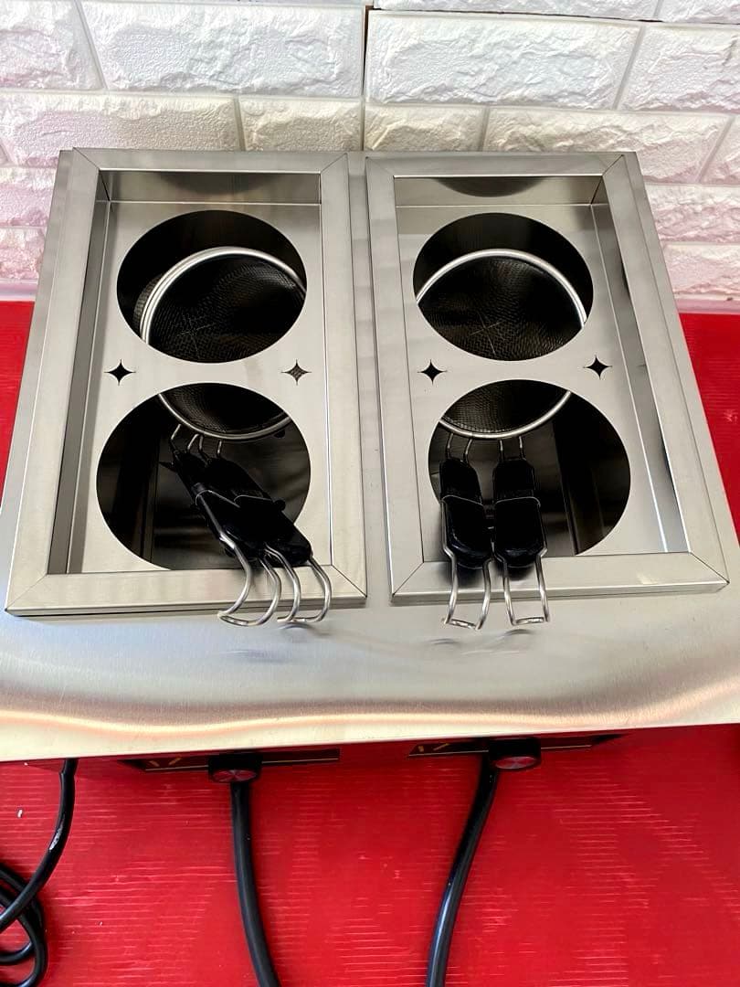 電気式ゆで麺器 多用途 うどん ラーメン てぼ 麺湯切り