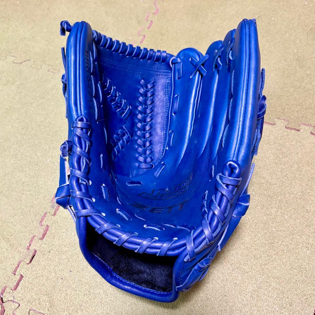 美品　ZETT 日本製 Kデザインウェブ ゼット 投手用 グローブ