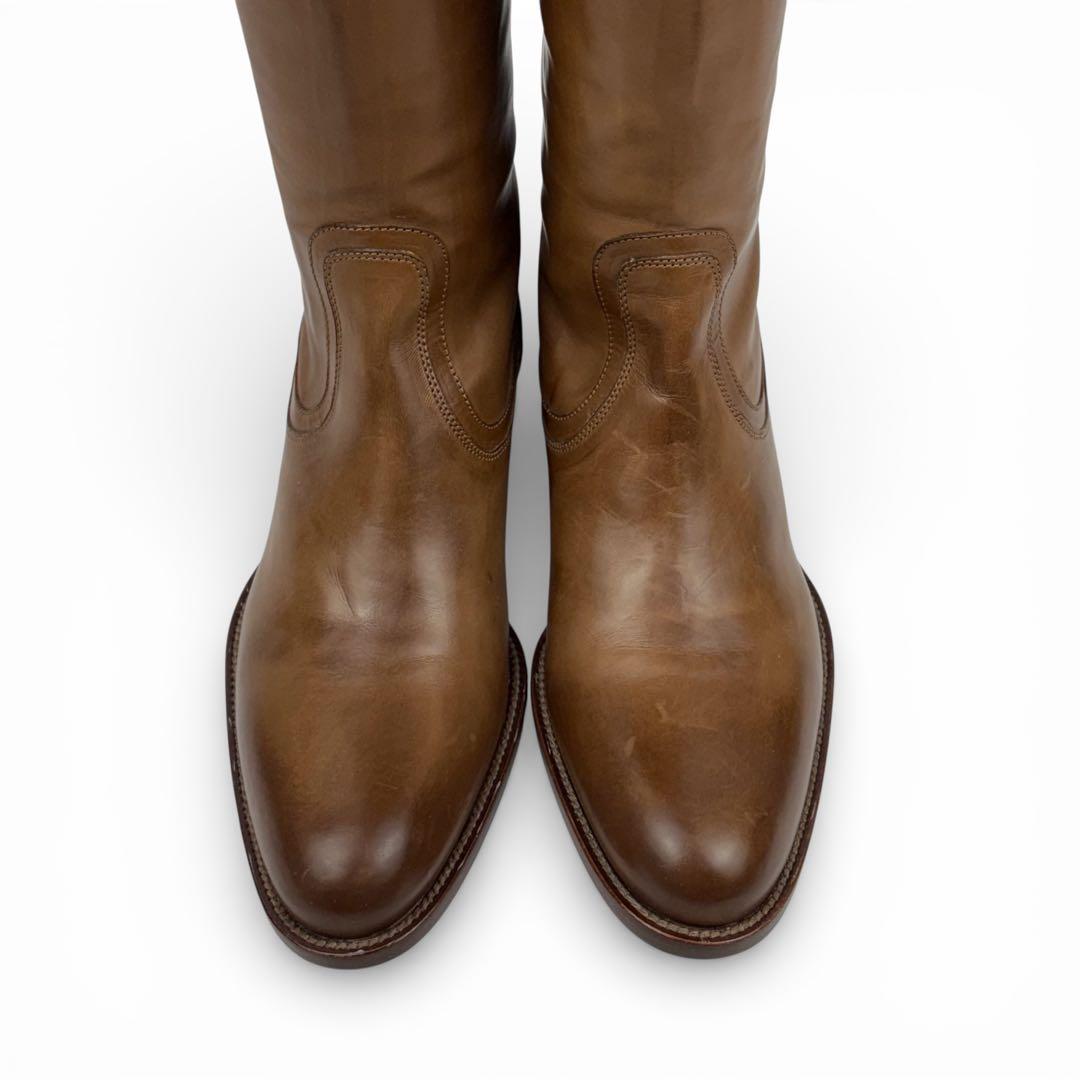 【使用感少】SARTORE サルトル　24cm 37 ロングブーツ　ブラウン