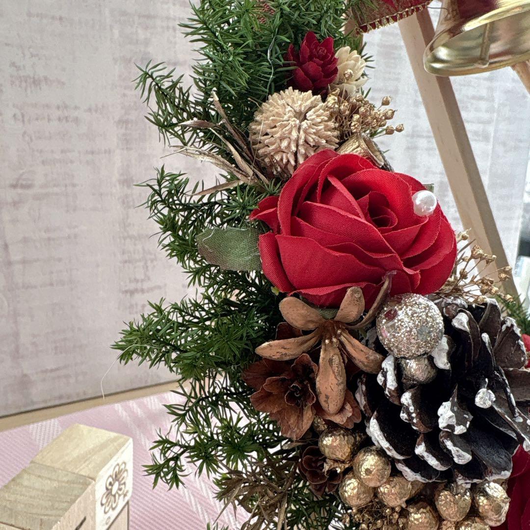 No149 キラキラリボンとリンリンベル.•♬赤バラと木の実のクリスマスリース