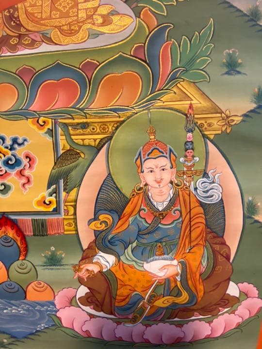 チベットの仏画　阿弥陀如来　手描き