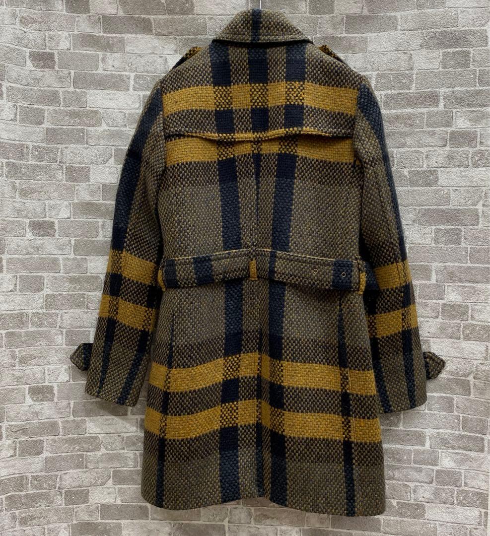 K59＊ BURBERRY BRIT チェック柄 ウールコート サイズITA38