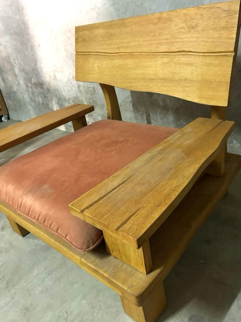 N3315 木製一人掛けソファ アンティーク