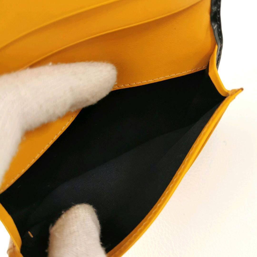 【未使用級✨】エッティンガー ブライドルレザー カードケース ブラック×イエロー