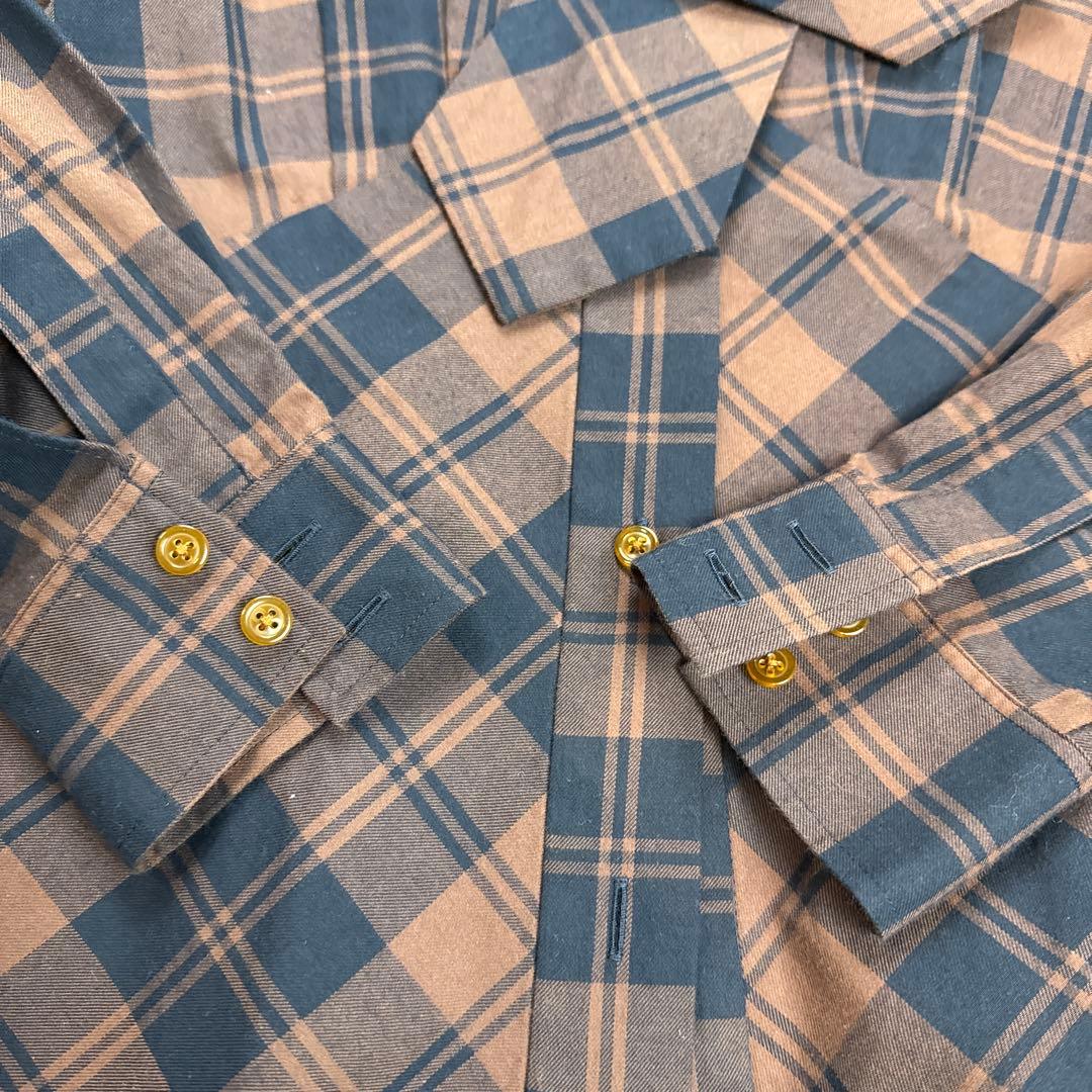 ヴィヴィアンウエストウッド　チェック柄シャツ　リボン　Mサイズ　日本製　極美品