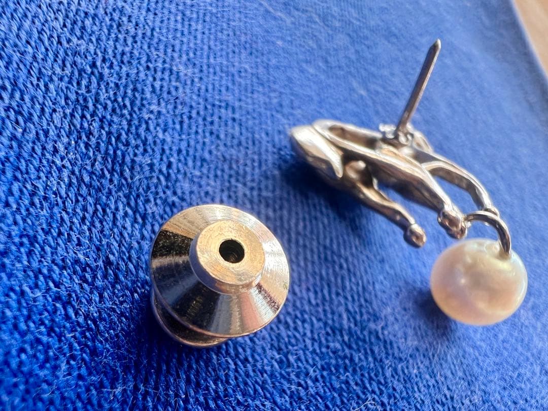 アンティーク⭐︎ホースブローチ 馬のピンブローチ　sv925 本真珠8mm珠