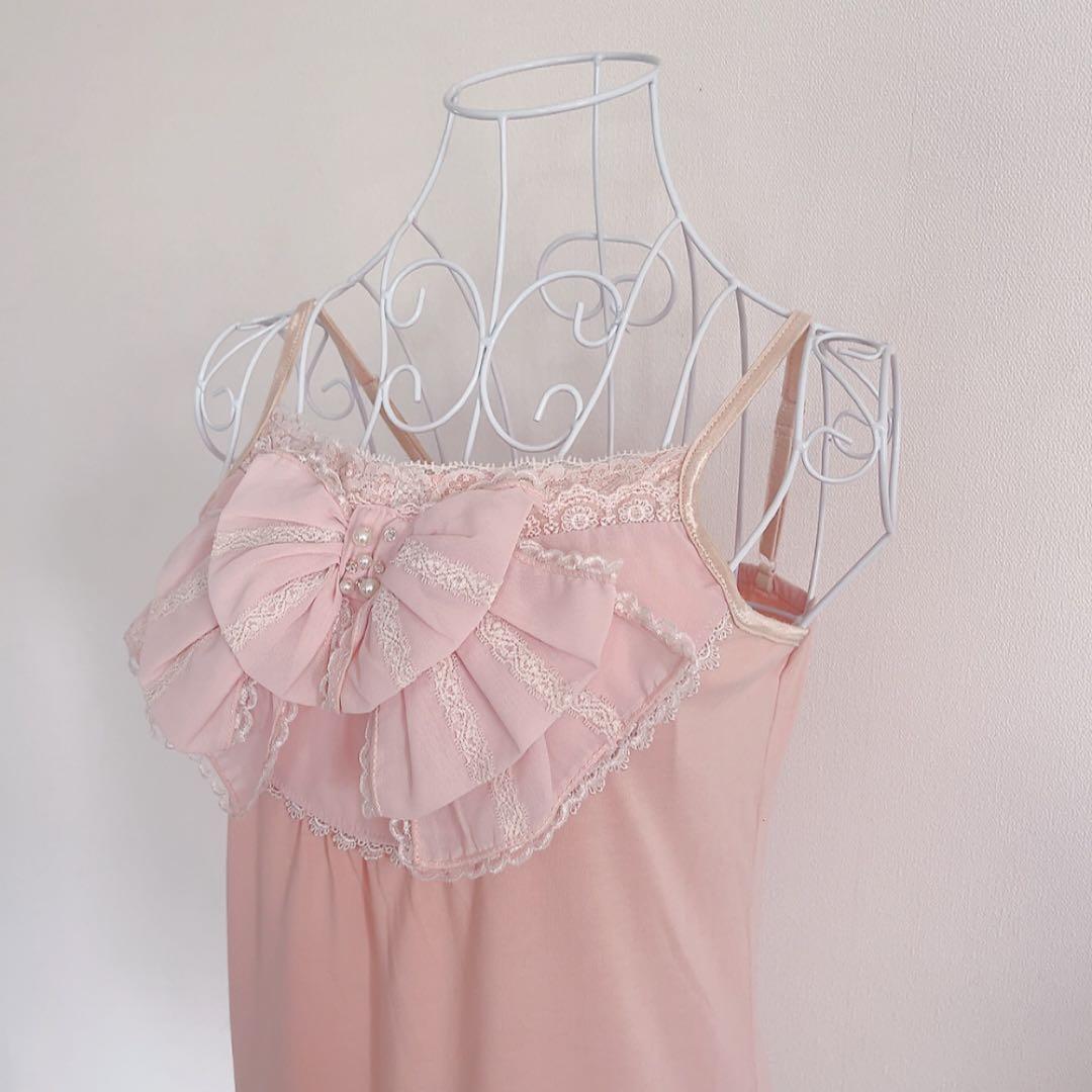 アクシーズファム　リボンキャミソール　y2k フェアリーグランジ　バレエコア