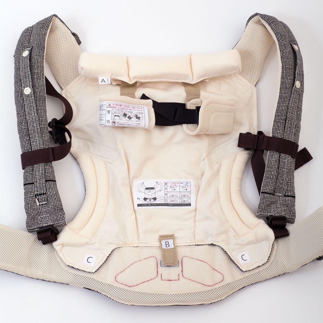 【極美品】サン＆ビーチ OM-1 いしけり抱っこ紐 収納ポーチ•ベッドサポート付