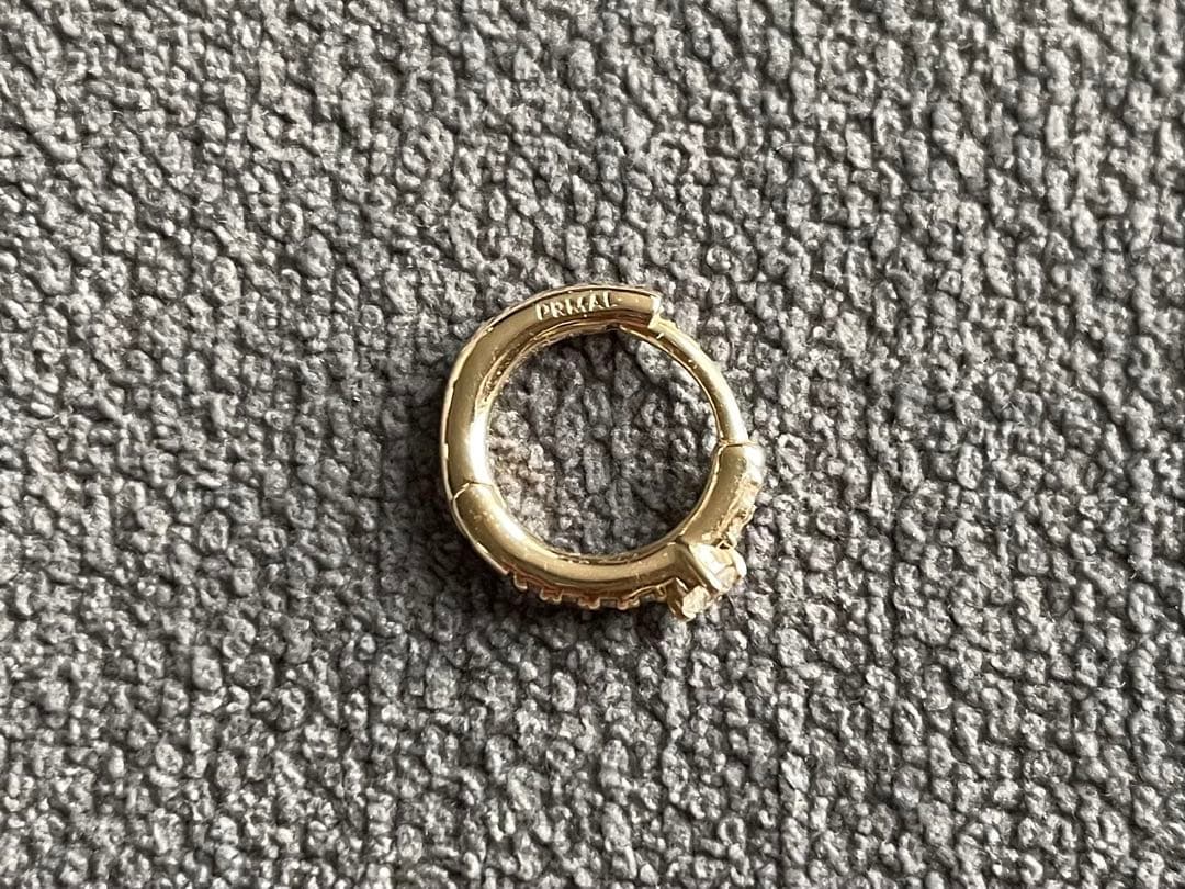 PRMAL ダイヤモンド フープピアス k10 プライマル